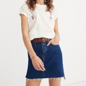 NWT Madewell denim straight mini skirt size 27